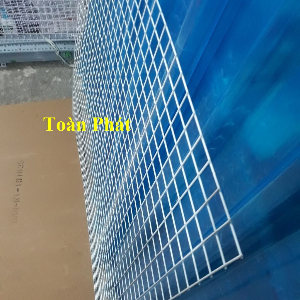 Tấm lưới sắt đan treo phụ kiện màu trắng sữa