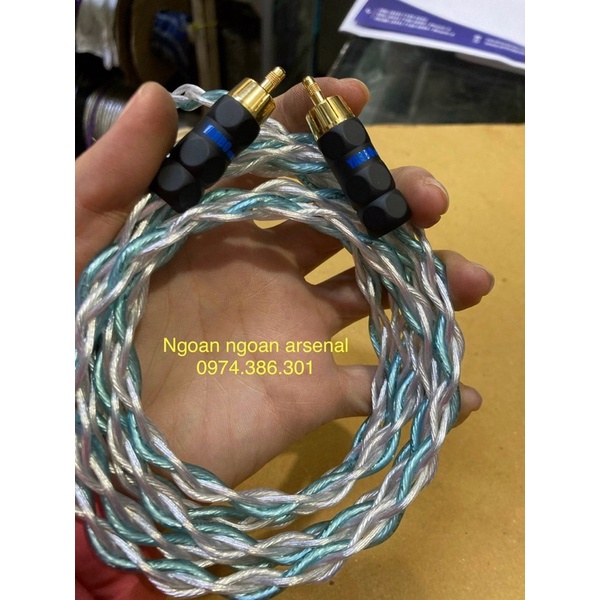 Dây tín hiệu Audio Rca (hoa sen) hàng Hi-end cao cấp mạ bạc YARBO