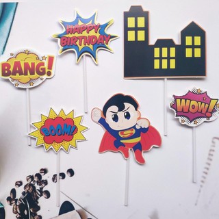 [FREESHIP❤️] - Set cắm Supermen - Phụ Kiện Bánh
