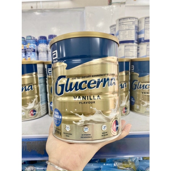 🥛[HSD 06/2023] Sữa Bột GLUCERNA Úc Vị Vani 850g cho người tiểu đường hoặc ăn kiêng🥛