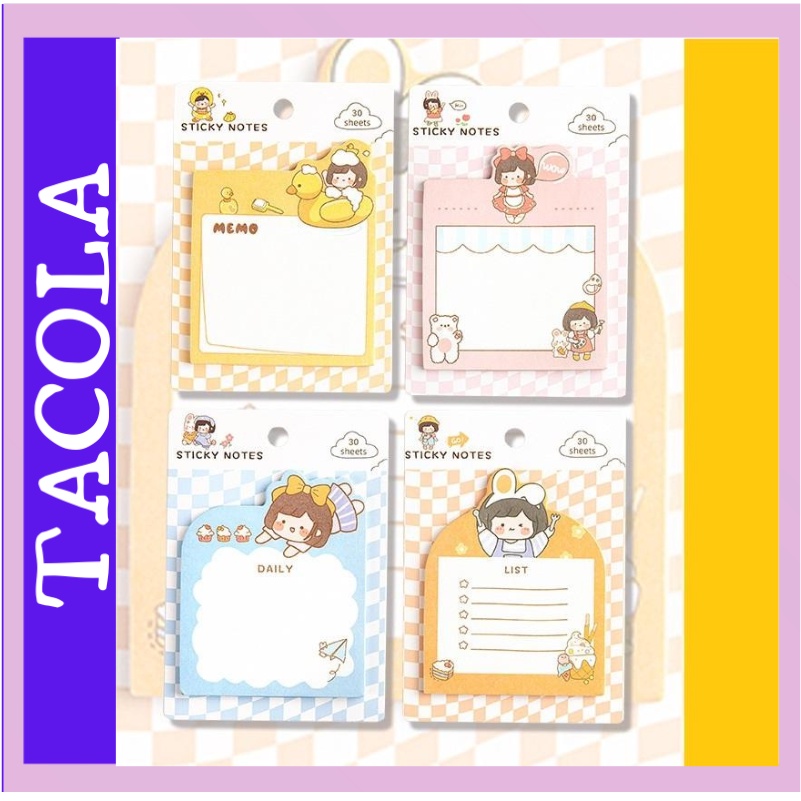 Giấy note dễ thương, giấy ghi chú họa tiết họa hình ngộ nghĩnh N07