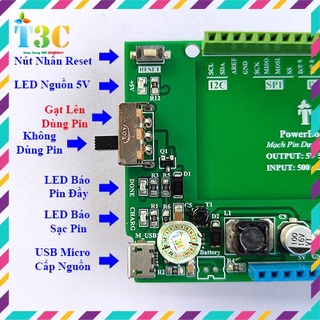 Arduino Shield Boost Power, Pin Dự Phòng