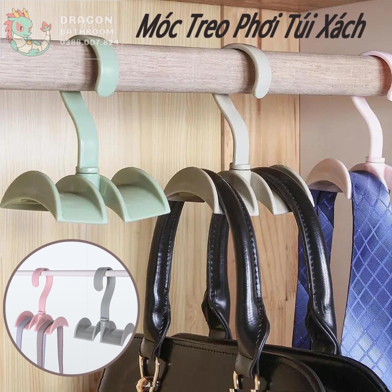 【Hàng Đẹp】Móc Treo Phơi Túi Xách B8 - Kiểu 2 Làn-Thông Minh Chuyên Dụng -LO-186