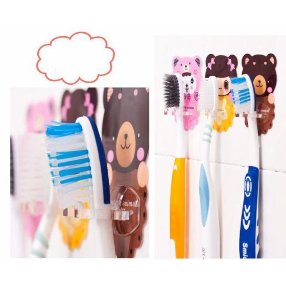 VĨ 2 MIẾNG DÁN TREO BÀN CHẢI ĐÁNH RĂNG TOOTHBRUSH RACK (VĨ 2)