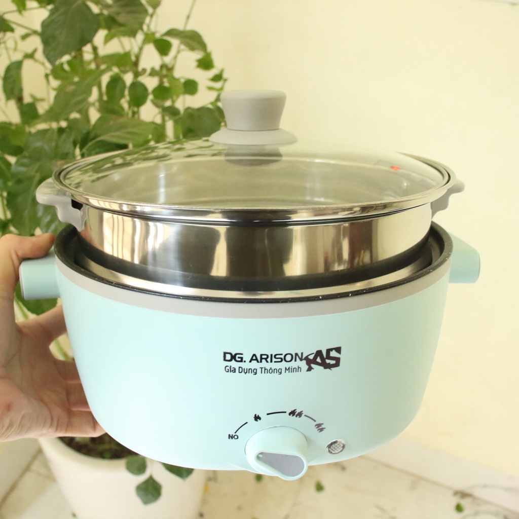 Nồi nấu đa năng mini AGISAN model NL09-XL công suất 1000W có lớp chống dính bảo hành 3 tháng