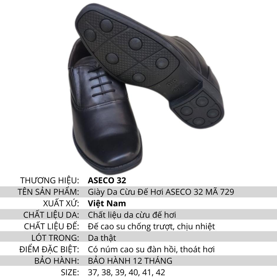 Giày da cừu đế hơi nam cao cấp ASECO 32 MÃ 32M - 729