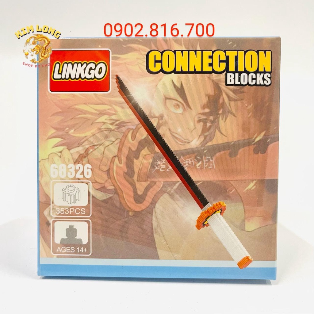 DIY Đồ chơi lắp ráp Le-go 3D mô hình KIẾM NHẬT KATANA KHÔNG CÓ VỎ KIẾM VÀ CÓ VỎ KIẾM