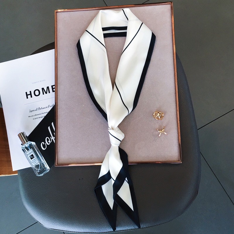 Khăn lụa công sở cao cấp kiểu dáng thanh lịch cho nữ K003 size 13cm*145cm