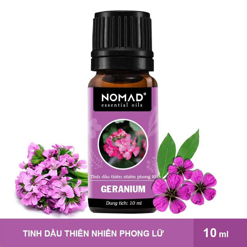 Tinh Dầu Thiên Nhiên Nguyên Chất 100% Hương Phong Lữ Nomad Essential Oils Geranium