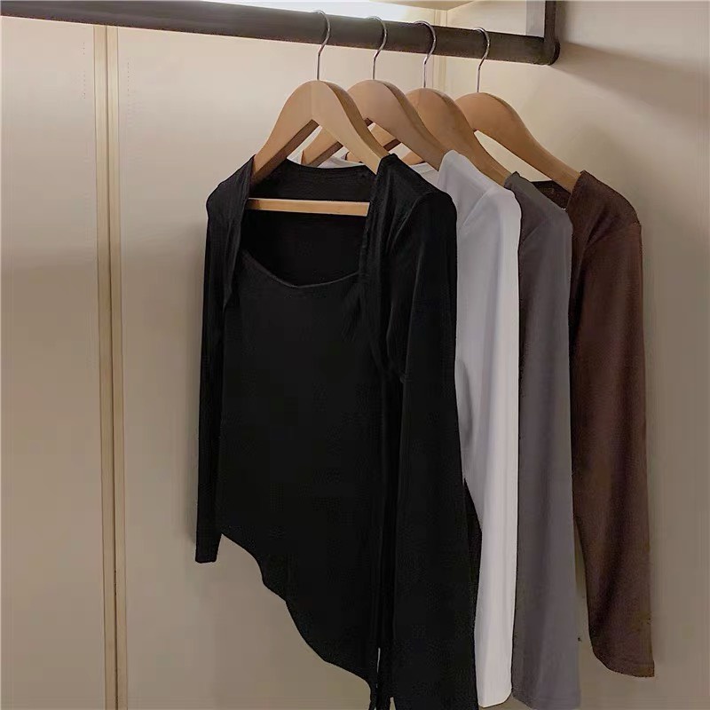 ÁO TĂM CỔ U XẺ VẠT 3M