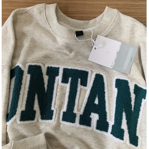 ZHELIHANGFEI Áo Sweater Tay Dài Dáng Rộng Thêu Họa Tiết Kiểu Retro Mỹ Dễ Phối Đồ