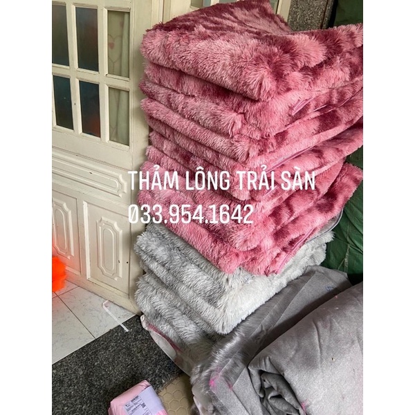 Thảm lông trải phòng ngủ - trải giường nệm - Màu Hồng Loang Đậm