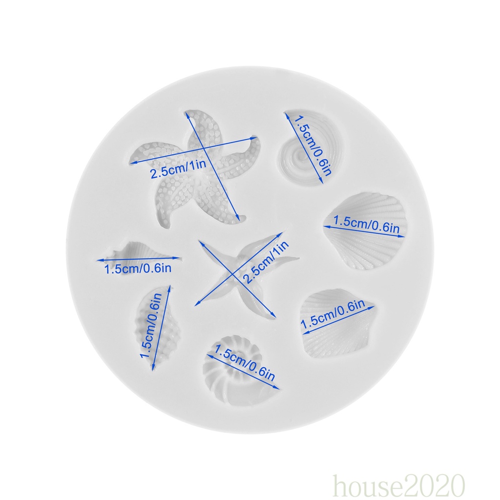 Khuôn silicon họa tiết vỏ sò 3D dùng làm bánh/socola/thạch/rau câu