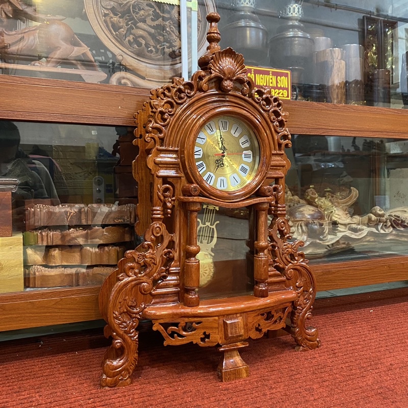 Đồng hồ quả lắc gỗ hương, gõ, mun