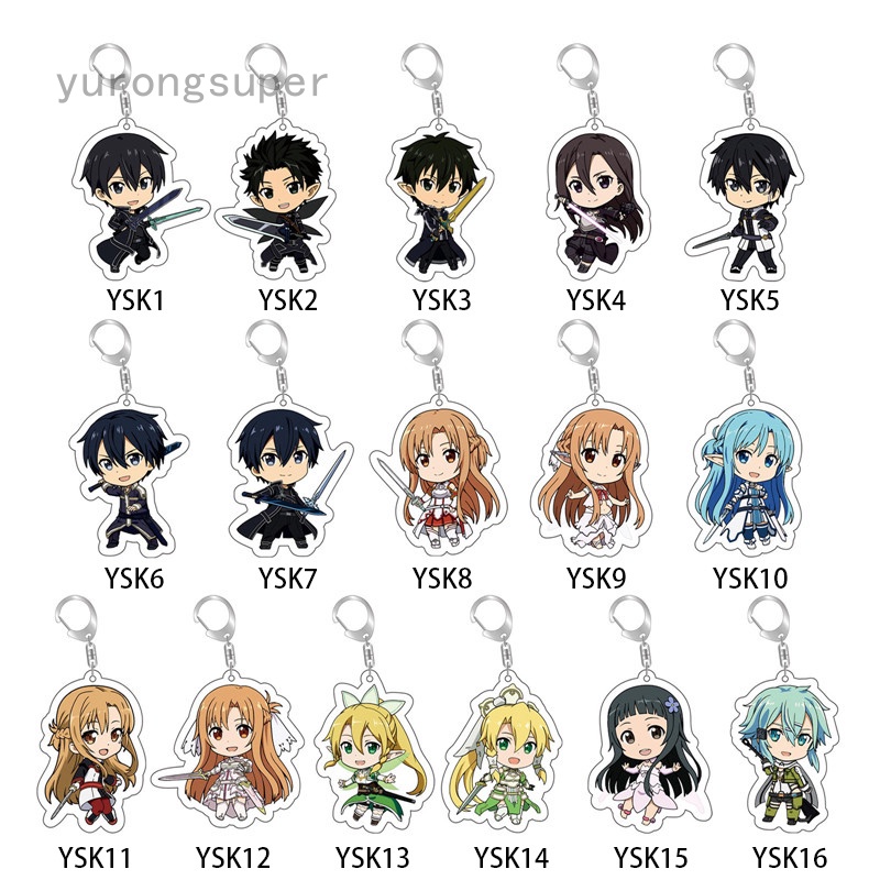 Móc Khóa Gắn Ba Lô Hình Anime Sword Art Online Đáng Yêu