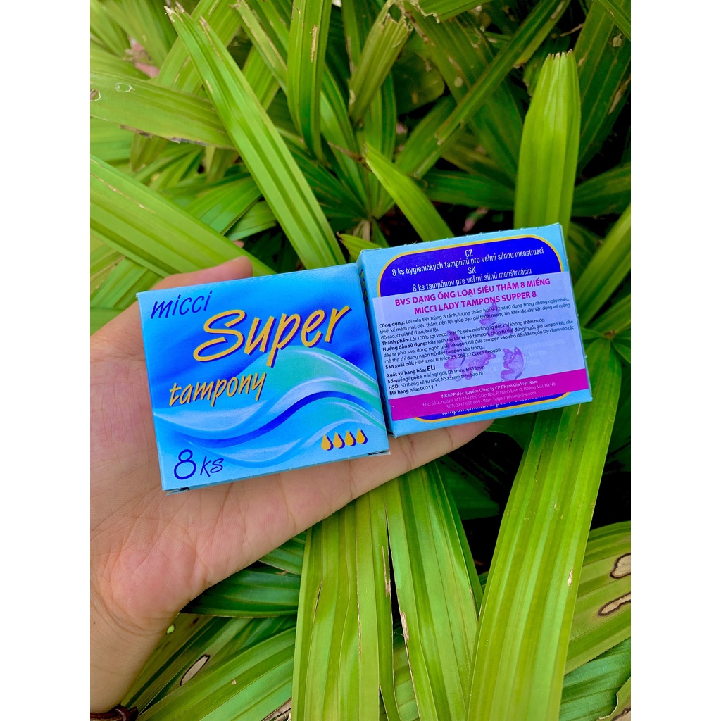 Băng vệ sinh đặt trong Micci Lady Tampons Super (8 miềng) MUA 2 TẶNG 1