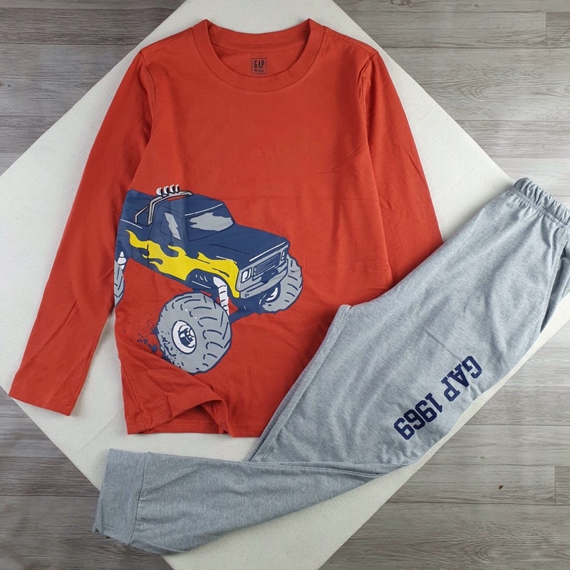 Bộ dài tay cotton thun xước cho bé trai 6-16T