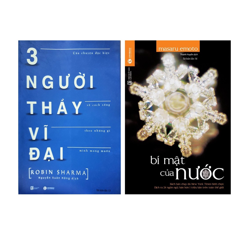 Combo Sách Tư Duy Kỹ Năng Sống Hay Nhất: Ba Người Thầy Vĩ Đại + Bí Mật Của Nước