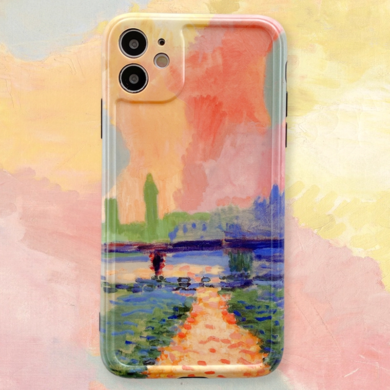 Ốp điện thoại họa tiết tranh sơn dầu cho iPhone 7/8 Plus / X / XS / XR / XS MAX / 11/11 PRO / 11 Pro MAX / SE2