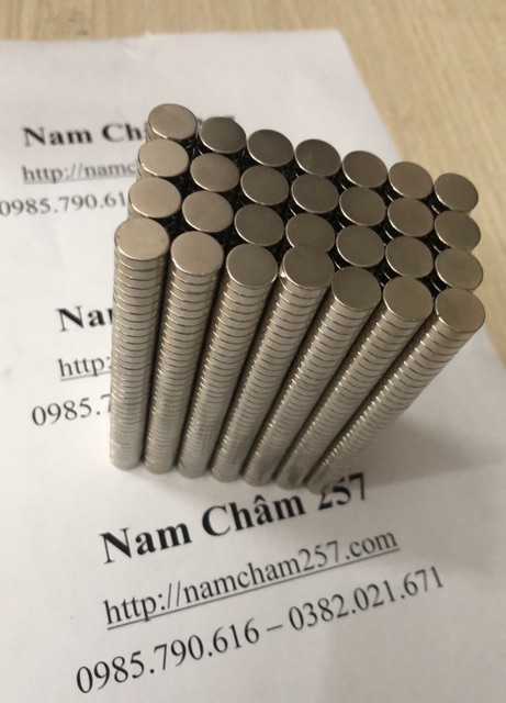 [Xả Kho] Nam châm viên 10*3mm, loại nam châm trắng đất hiếm lực hút mạnh