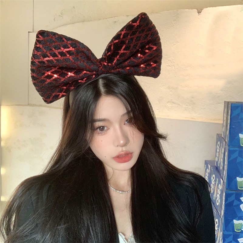 Nơ Cài Tóc Đính Kim Sa Lấp Lánh Dành Cho Nữ