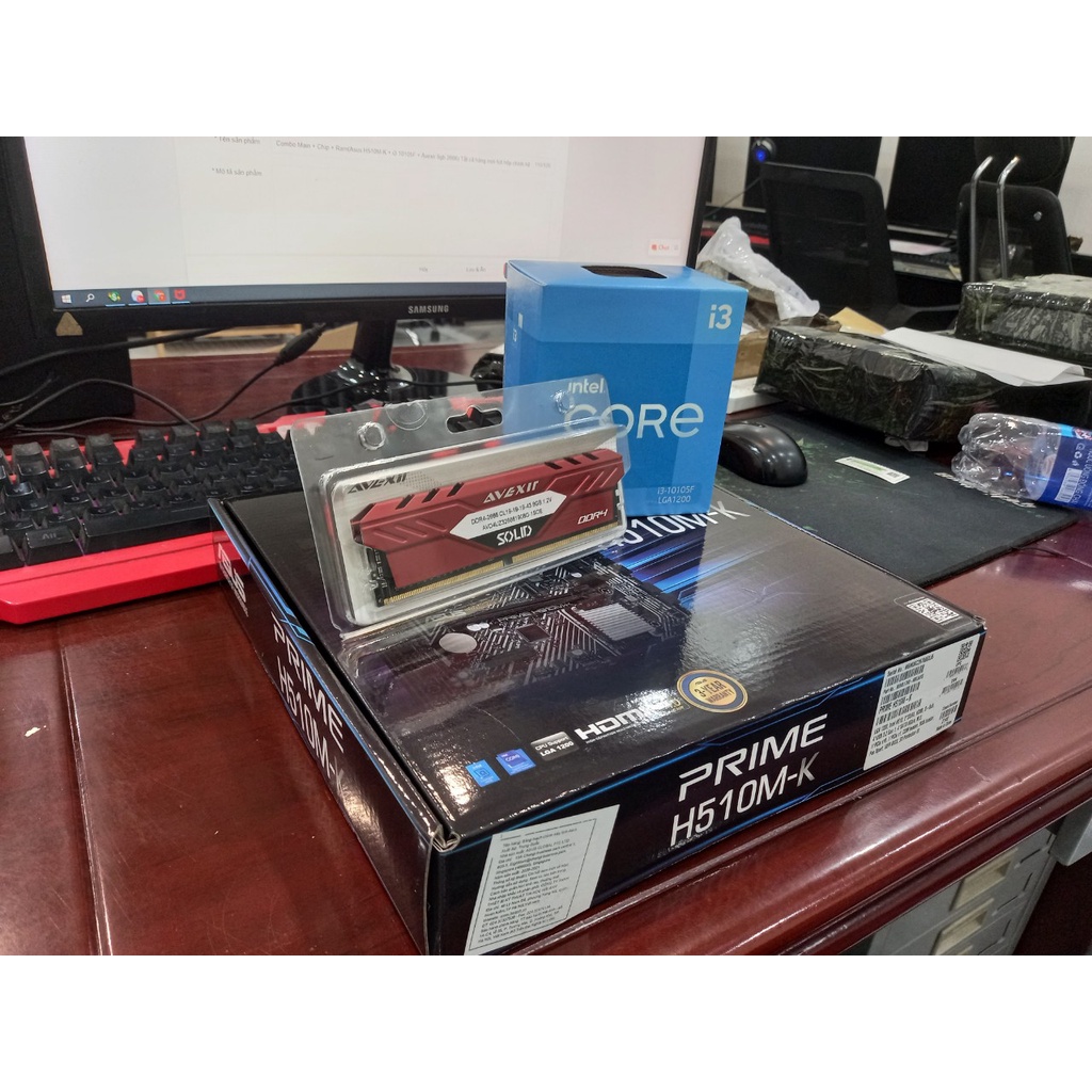 Combo Main + Chip + Ram(gigabyte H510M H + i3 10105F + Avexir 8gb 2666) Tất cả hàng mới full hộp chính hãng BH 36 tháng | BigBuy360 - bigbuy360.vn
