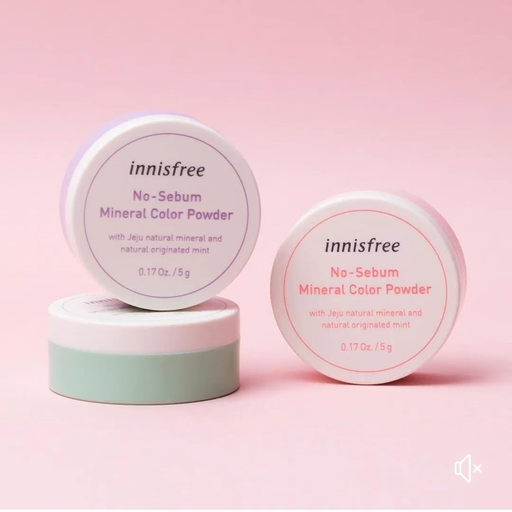 Phấn Phủ Bột Innisfree No Sebum mineral color powder bản mới 2021