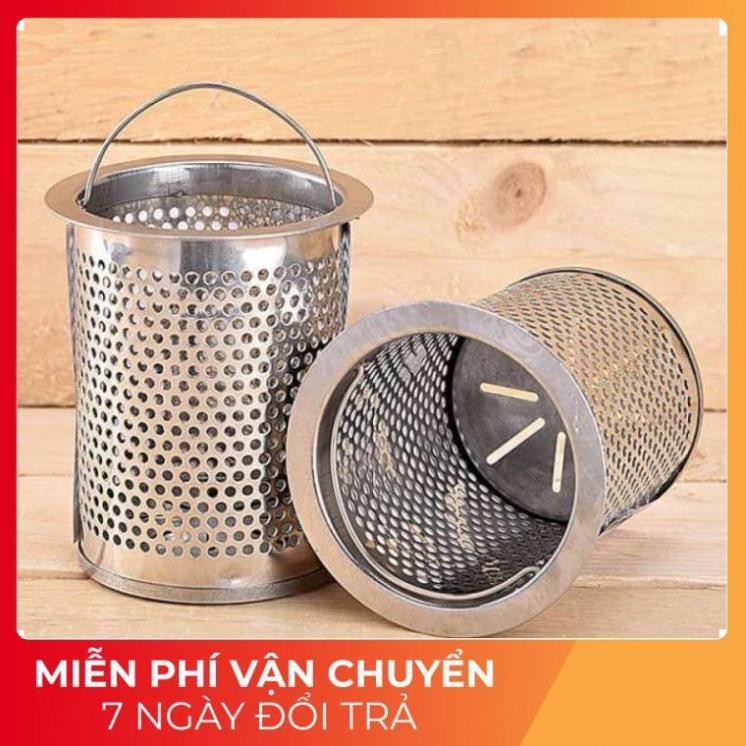 Bộ giỏ lọc và nắp chặn rác bồn rửa chén bằng inox