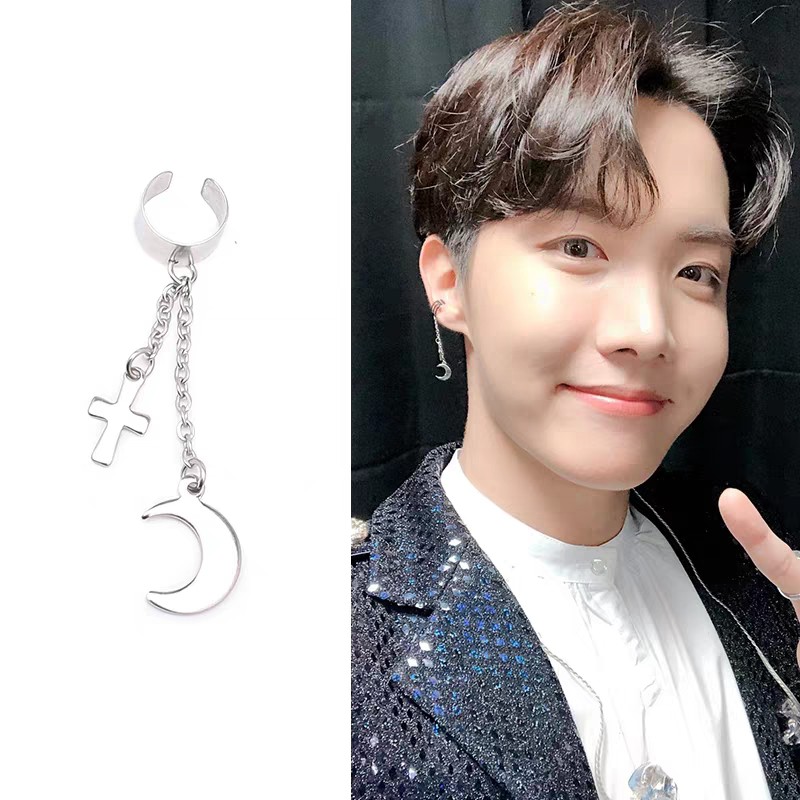 Khuyên tai titan gắn vành J-Hope BTS không cần xỏ lỗ