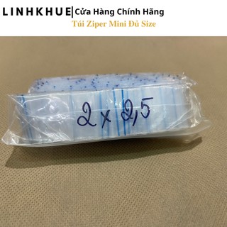 Túi Zip Mini - 100 chiếc - Đủ Size - SP110 - Túi Zip Chỉ Đỏ