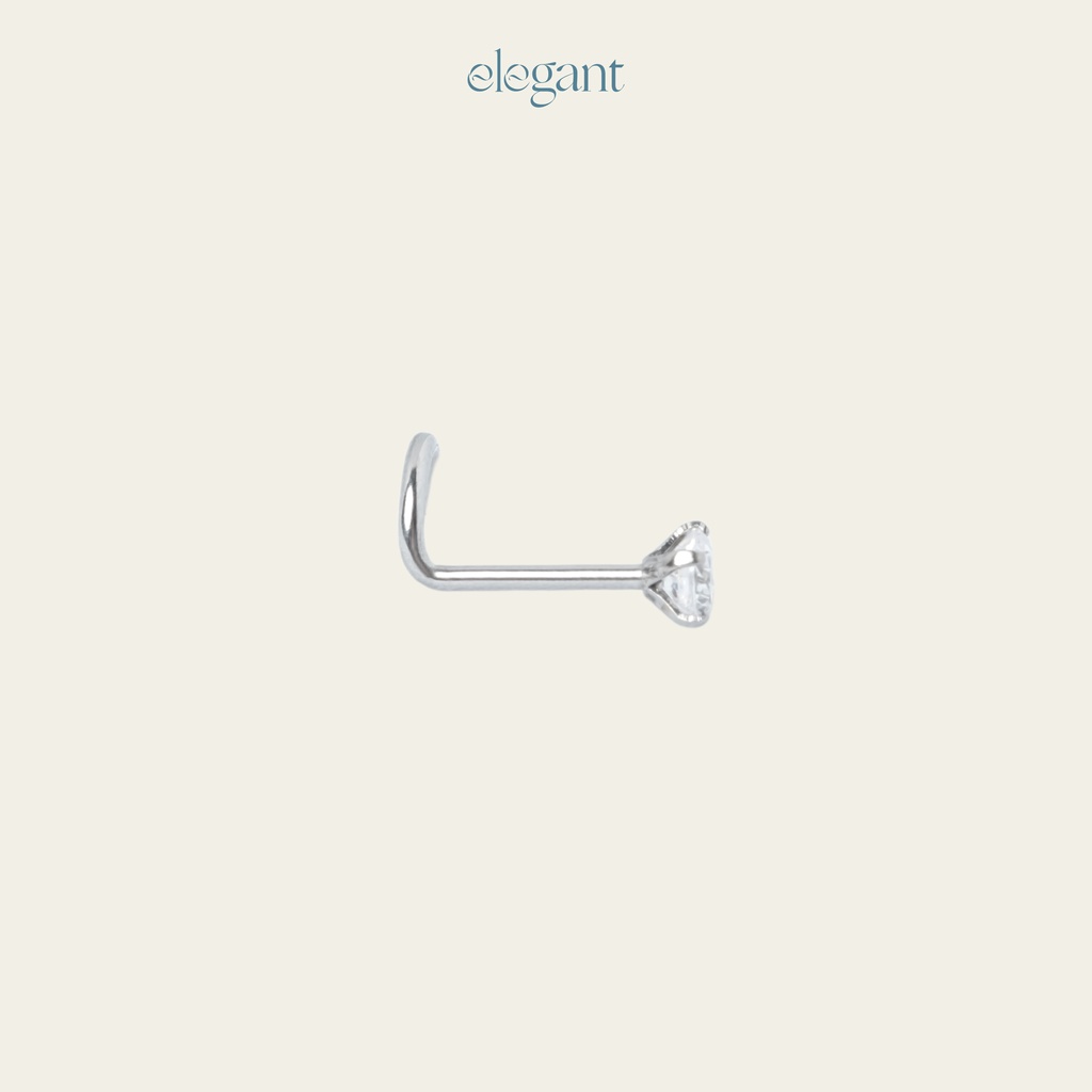 Khuyên mũi đá chữ L NOSTRIL CRYSTAL ROUND Elegant