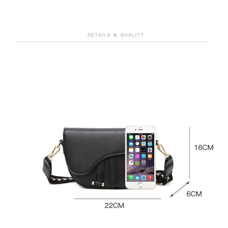 [Hàng loại 1] Túi xách nữ, túi đeo chéo hình yên ngựa thời trang cá tính dây đeo bản to DC10 | BigBuy360 - bigbuy360.vn