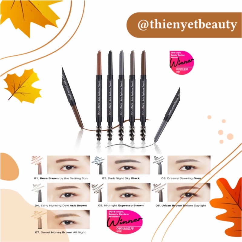 INN- Chì kẻ chân mày Auto Eyebrow Pencil