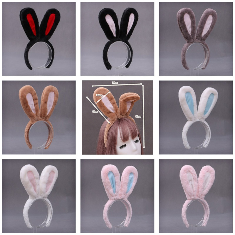 Băng Đô Tai Thỏ Bông Có Thể Uốn Cong Hóa Trang Phục Sinh