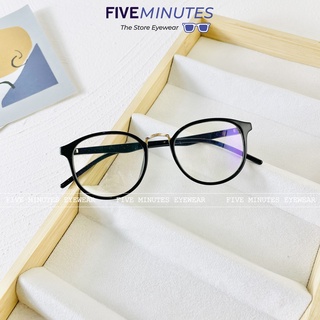 Gọng kính nam nữ, nhựa dẻo form tròn cầu kim loại cách điệu 209 Siêu hot - Kính Mắt Five Minutes