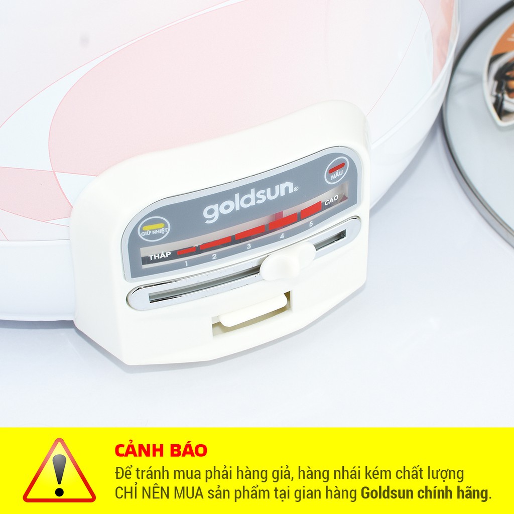 Nồi lẩu điện đa năng Goldsun CF1201GTB dung tích 3l, công suất 1300W, BH chính hãng 1 năm