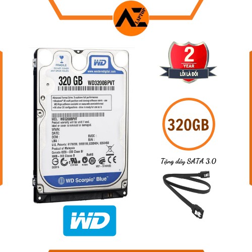 Ổ CỨNG LAPTOP GẮN TRONG WESTERN HDD 160GB / 250GB / 320GB / 500GB (Bảo hành 24 tháng)