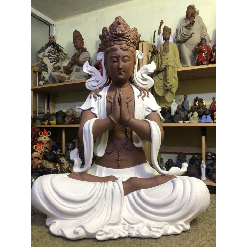 TƯỢNG QUAN ÂM CHÚC PHÚC CỠ LỚN TRANG TRÍ DECOR NHÀ CỬA KHÔNG GIAN THIỀN TỊNH, PHÒNG TRÀ TIỂU CẢNH PHỐI LŨA