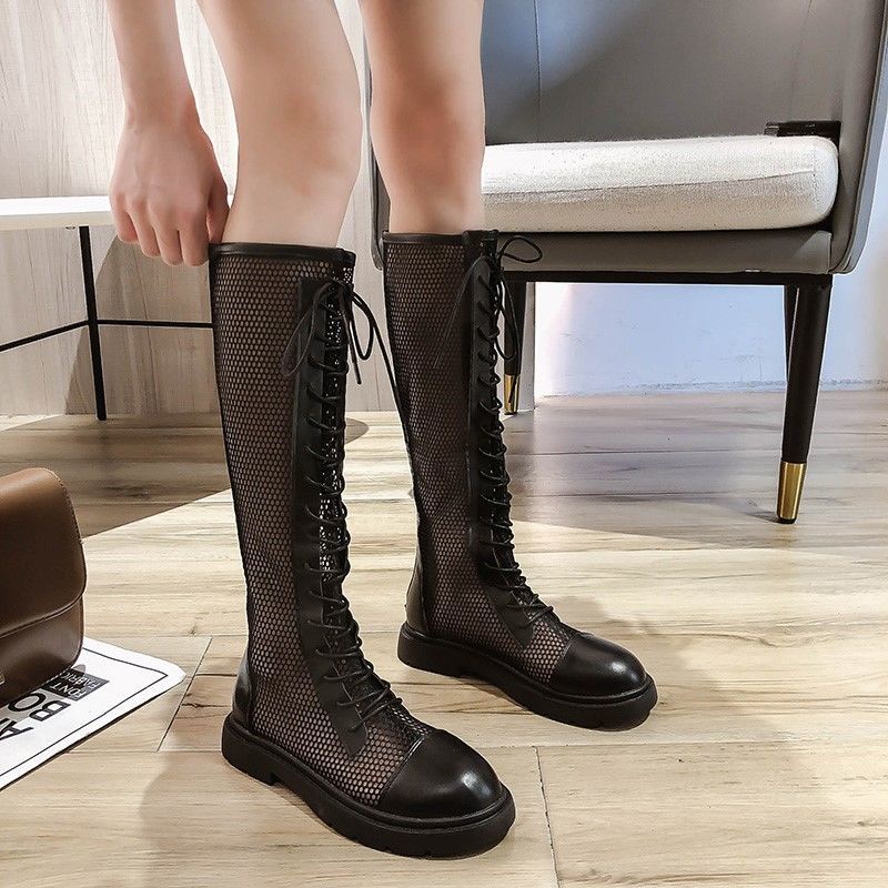 Giày bốt martin cổ cao phong cách xuân thu Anh Quốc cá tính cho nữ | BigBuy360 - bigbuy360.vn