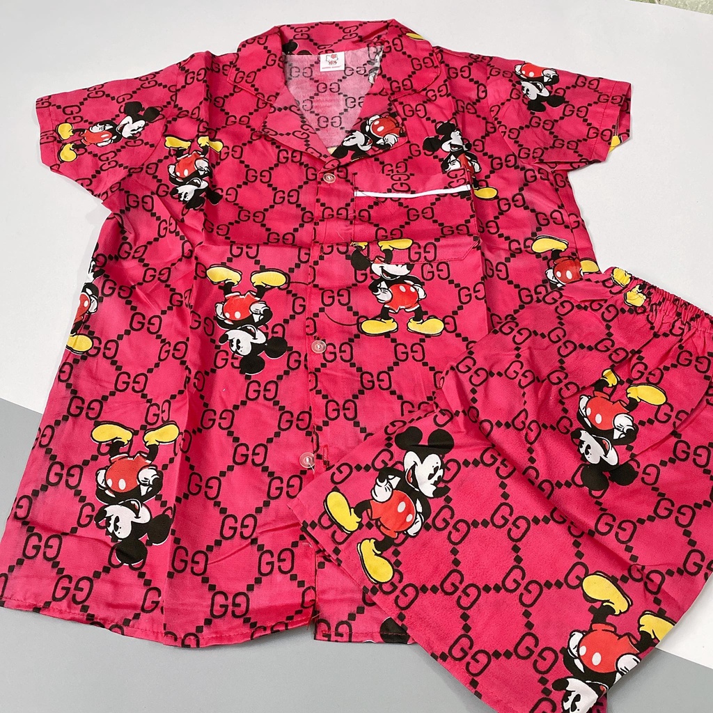 Bộ pijama đùi Kate thô freesize&lt;60kg