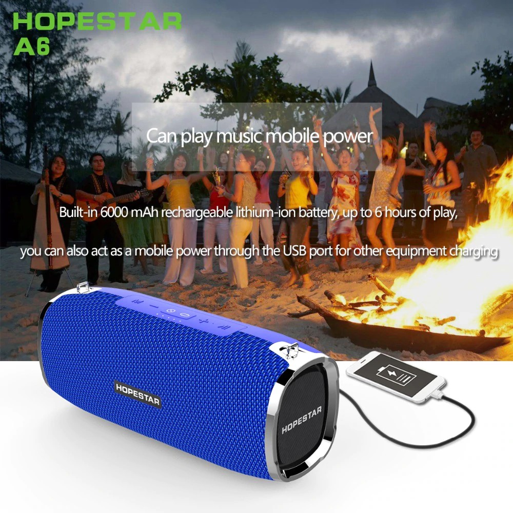 Loa bluetooth cao cấp Hopestar A6 công suất 35W pin 6000mah, âm Bass cực khủng, IPX6 (Màu ngẫu nhiên)