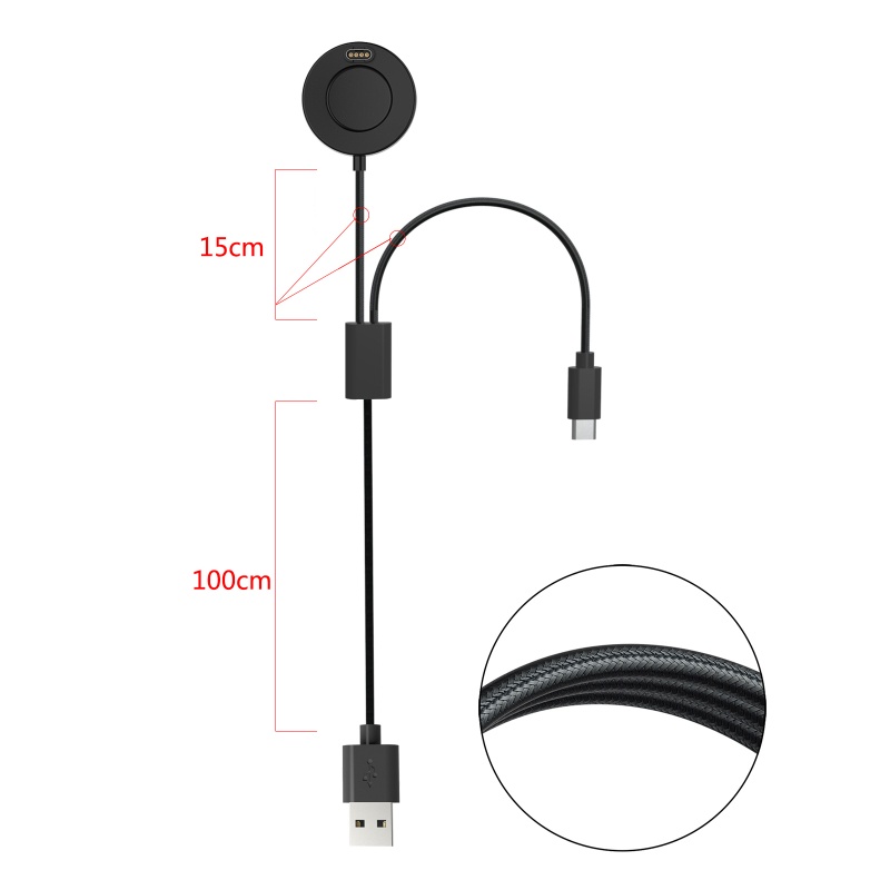 Đế Sạc USB Type C 2 Trong 1 Cho Đồng Hồ Garmin Fenix 7 7S 7X 6 5 Đứng