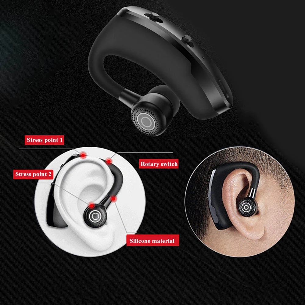 Tai nghe Vitog Bluetooth V9 cao cấp màu đen sang trọng | BigBuy360 - bigbuy360.vn