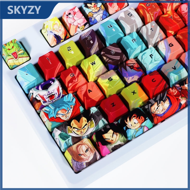 Dragon Ball Keycaps Cherry Profile Anime PBT DYE-SUB Bàn phím cơ học Keycap