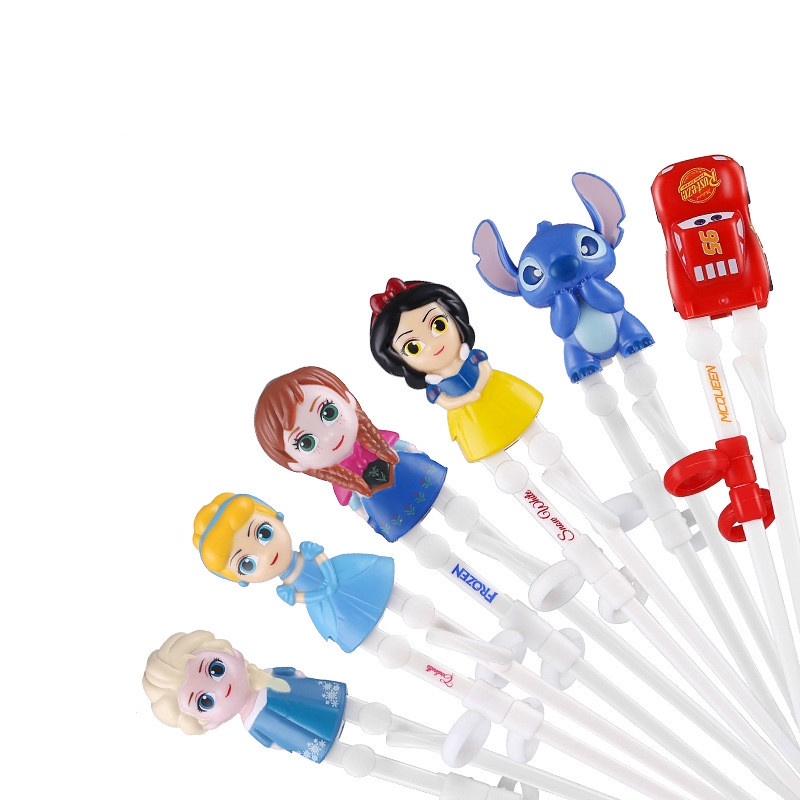 Đôi đũa tập ăn cho bé họa tiết hoạt hình 3d dễ thương