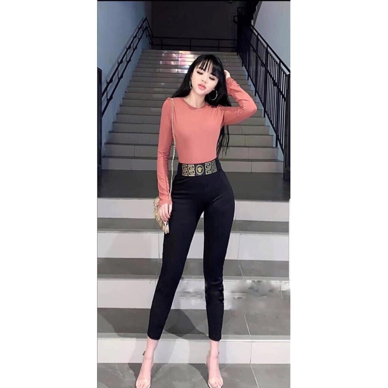 Quần tregging hộp cạp cao gen bụng