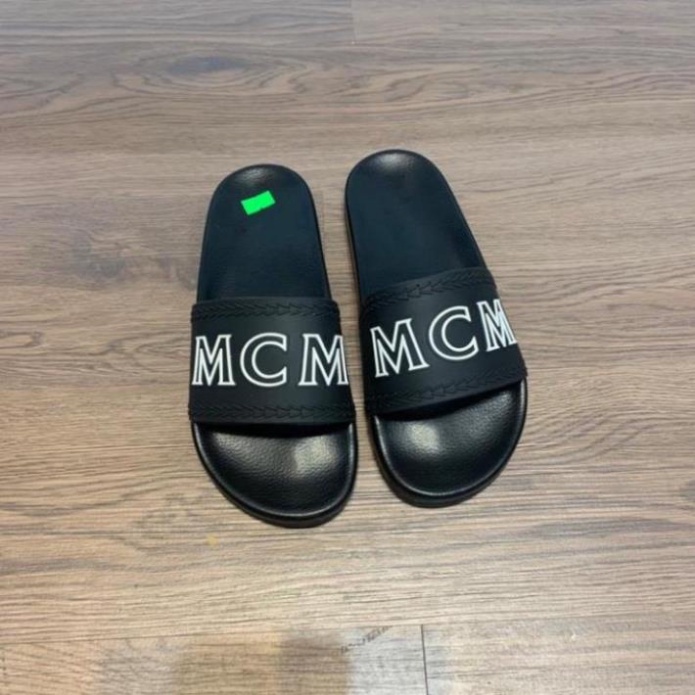 Dép Nam Mcm Đế Cao Su Chữ Dập Nổi - Dép Quai Ngang MCM Chữ Nổi Cho Nam boutique