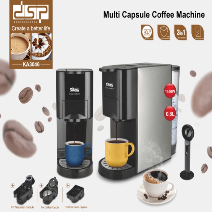 Máy pha cà phê 3 trong 1 nhãn hiệu DSP KA3046