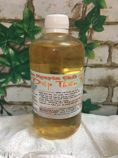 0.5 lít tinh dầu dừa Bến Tre nguyên chất