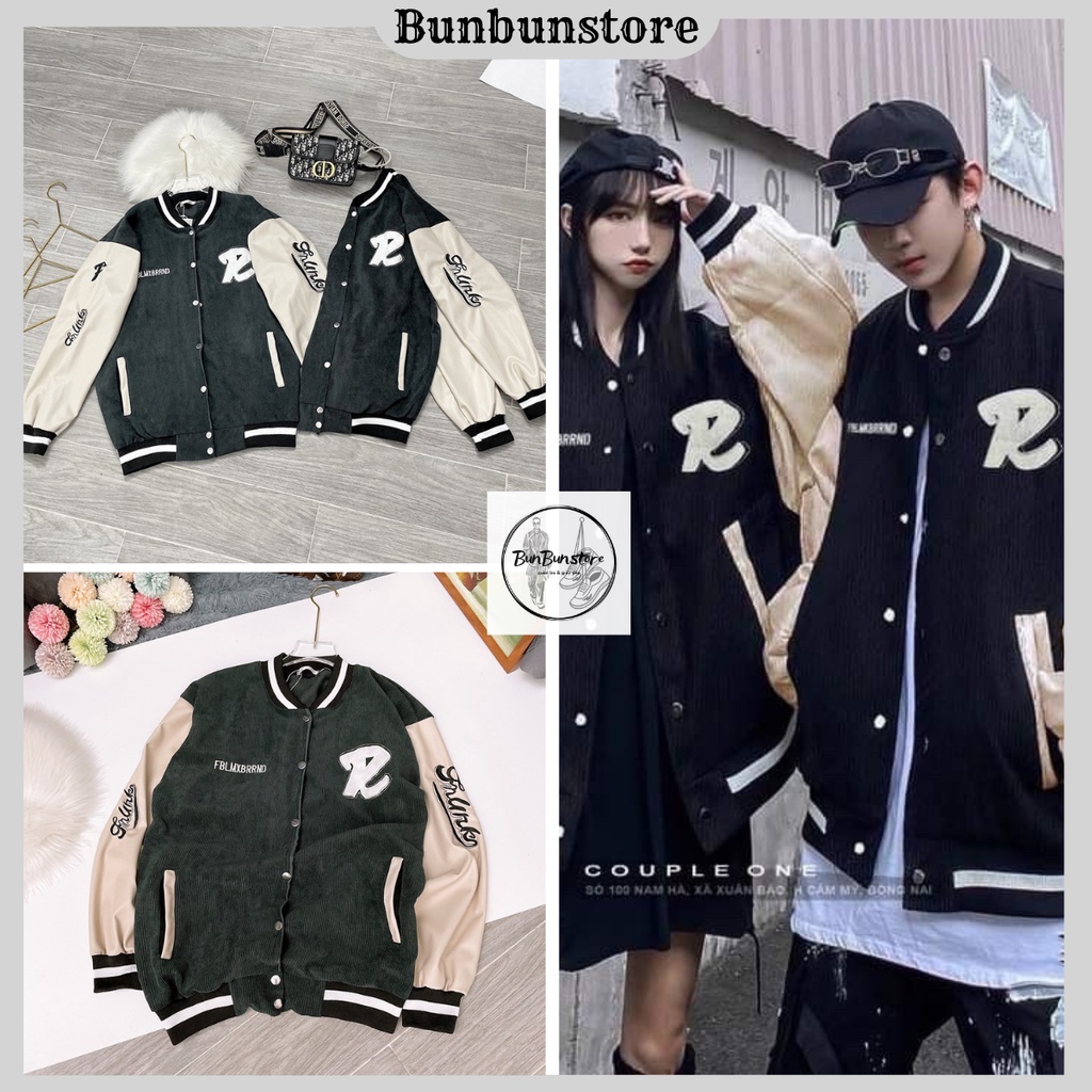 Áo Khoác Nam Nữ Chữ R Form Rộng Unisex Áo Khoác Bomber